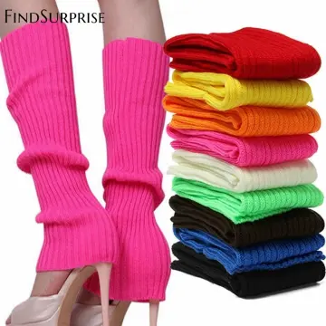Leg Warmers for Women Girls 80s Ribbed Leg Warmer for Neon Party