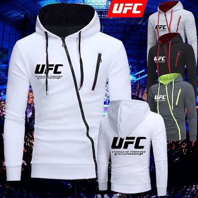 ufc ultimate fighting championship mma เสื้อแจ็คเก็ตสเวตเตอร์สําหรับผู้ชายแขนยาวมีฮู้ดเหมาะกับการเล่นกีฬา