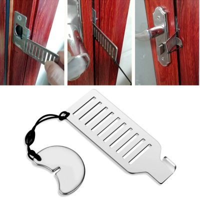 Stainless Steel Punch-free Door Locks Anti-theft Door Stop Portable Stopper PXPD Door Hardware Locks