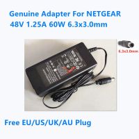 2ABF060R ของแท้1.25A 48V 60W 6.3X3.0Mm 332-10771-01อะแดปเตอร์ AC สำหรับ NETGEAR ที่ชาร์จแหล่งจ่ายไฟ POE