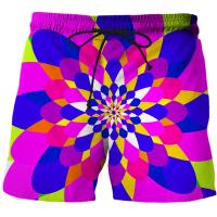 Hot Summer Multicolor Fashion Men Shorts Seaside Holiday Casual Swim Children Beach Pants Harajuku 3D Printed Boy Hip Hop Shorts