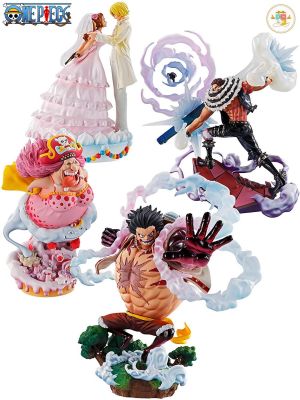 🇯🇵 One piece LOGBOX REBIRTH hole cake island big mom โมเดลวันพีช ฟิกเกอร์ วันพีช โมเดล โมเดลลูฟี่ เกาะเค้ก บิ๊กมัม โมเดลวันพีชแท้แมวทอง 4 ชิ้น ของเล่น