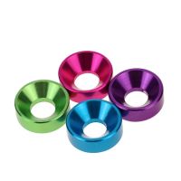 【CW】 5pcs M4 M5 fisheye washers cone washer concave holes countersunk hole colored gaskets aluminum alloy gasket black