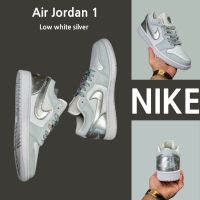 2023 Original J1 1 Low white silver 100 original sneakers shoes running shoes shoes