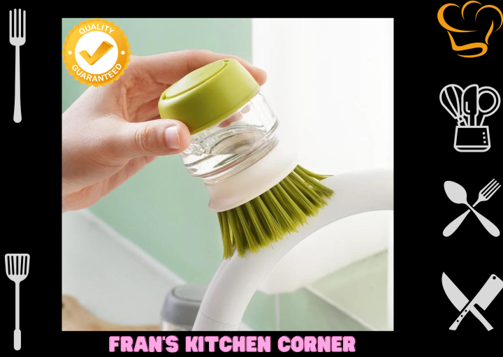 Fran's KC Soap Dispensing Brush Effortlessly Clean with Buildin Soap