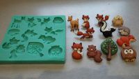 ELEGANT Mold Silicone Forest Animals Candy Cake Molds Decoration Fondant Mould Clay Moulds For Cake Decorations PRZY Eco-friendly 54125