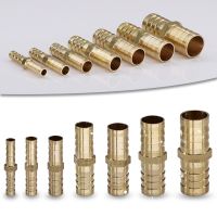 6-19mm Brass Hose Adapter Tube Fitting Barb Connect Repair Irrigation Pipe Coupling Joint Garden Watering Copper Accessories Watering Systems  Garden