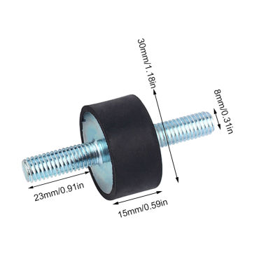4ชิ้นยาง M8ยึดกระสวยป้องกันการสั่นสะเทือนที่ยึดตัวแยกยางพร้อมกระดุมสกรูคู่