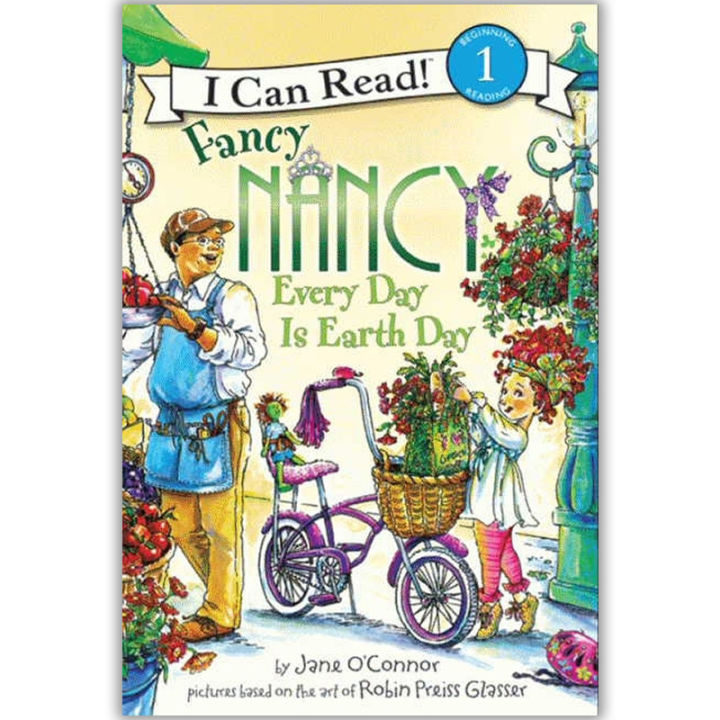 I can read stage 1 Fancy Nancy series childrens graded reading every day is earth day English original childrens English Picture Book English Enlightenment cognition