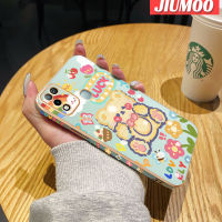 เคส JIUMOO สำหรับ Infinix 10 Play X688 11 Play Smart 5 2021เคสการ์ตูนหมีโชคดีใหม่กรอบสี่เหลี่ยมเคสชุบพื้นผิวซิลิก้าเจลกันกระแทกเคสมือถือฝาครอบป้องกันเลนส์กล้องถ่ายรูปรวมทุกอย่าง