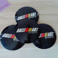 Style 4 X Black RALLI ART Wheel Center Hub Cover Emblem Sticker