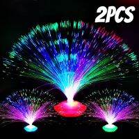 Color Changing Fiber Optic Lamp LED Firework Night Light for New Year Christmas Party Holiday Lighting Home Decors Fairy Lights Night Lights