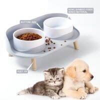 Food Feeders Cats Dogs Double Bowl Adjustable Height Protecting Cervical Spine Anti Overturning Pet Elevated Drinker Water Dish