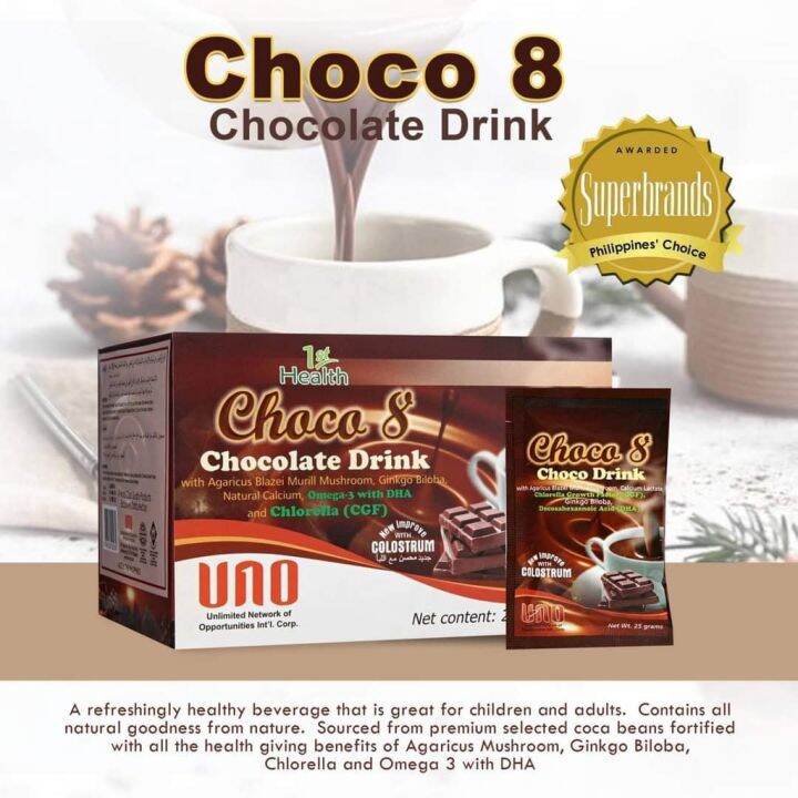 UNO Choco 8 (Chocolate Drink) 20 sachets Lazada PH