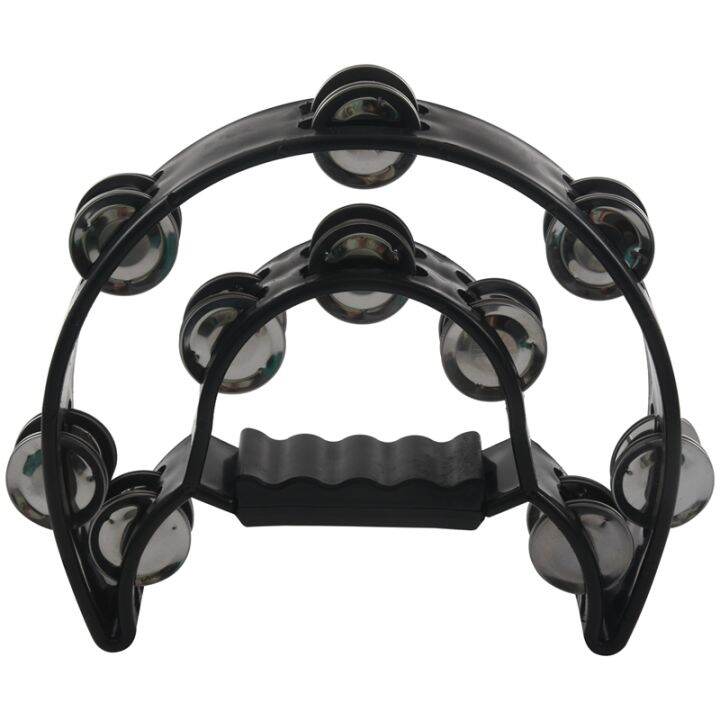 compact-double-half-moon-music-tambourine-percussion-tamborine-drum-durable