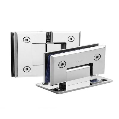 Shower Room Tempered Glass Door Hardware Hinge Bathroom Clip Cast solid 304 Stainless Steel Hinge 90/180 degrees Clamps