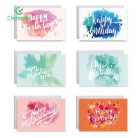 Creative Painted Splash Ink Birthday Card Set Message Greeting Cards with Envelope Festival Gifts Postcard for Birthday Party