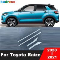 Mgs7ขายดี!!อุปกรณ์เสริมสำหรับ Toyota Raize 2020 2021รถโครเมียมเอบีเอสประตูข้างรถประดับแผงสายประตูแถบแม่พิมพ์เครื่องประดับ