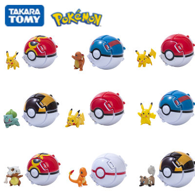 ใหม่ Tomy Pokemon Ball Pokeball อะนิเมะรูป Pikachu Squirtle Pocket Monster Variant Pokémon Elf Ball ของเล่น Action รุ่นของขวัญซื้อจำนวนมาก