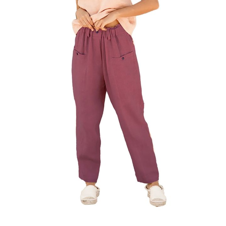 cotton-and-linen-casual-pants-women-solid-color-pleated-pocket-pants-ladies-cotton-slacks-ladies-home-wear-clothes-2023-new