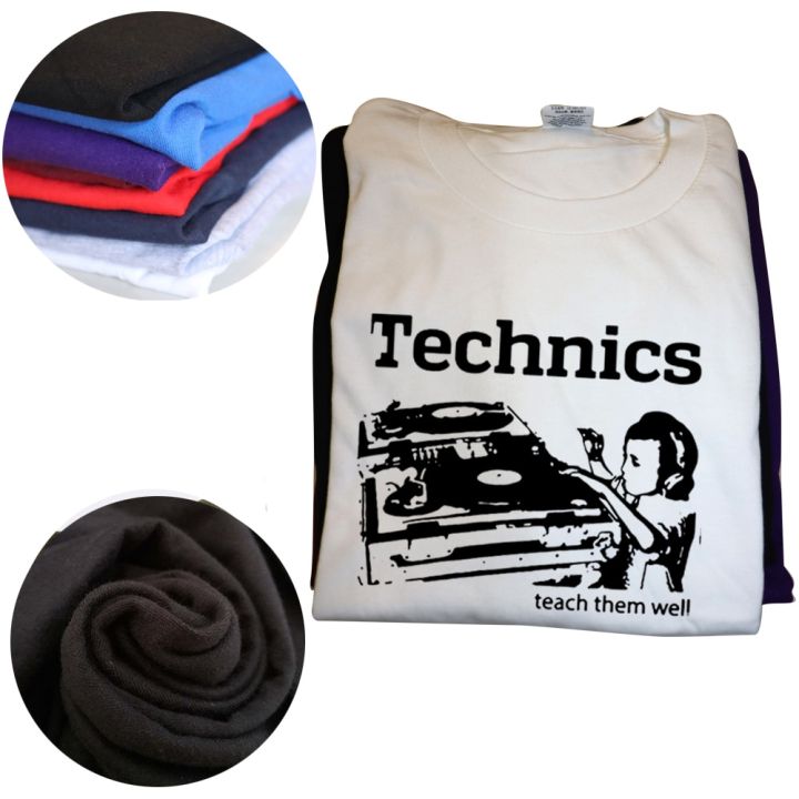 new-funny-dj-technics-teach-them-well-t-shirts-graphic-streetwear-short-sleeve-birthday-gifts-style-music-t-shirt-mens-clothing