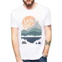 Casual Fashion printed t-shirt New Summer landscape T-Shirt Cool Mens Tee Shirt Brand Hip hop Shirt Comfortable Tops Lets Go  NRO3