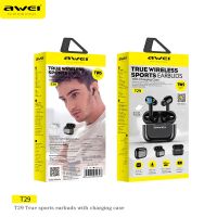 หูฟังไร้สาย หูฟังบลูทูธ AWei รุ่น T29 TWS หูฟังอินเอียร์ True Wireless Sports Earbuds กันน้ำ เสียงดังรอบทิศทาง แบตทน