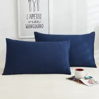 Cotton Pillow Case Solid Color Bed Pillowcases Standard Pillow Cover Bedding Bedroom Multi-size Optional Wholesale