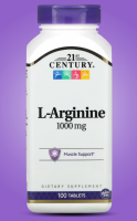 21st Century, L-Arginine, 1,000 mg, 100 Tablets (No.3034)