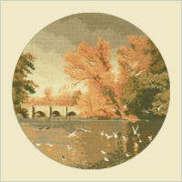 ชุดครอสติช Pinn HJC397 เฮริเทจ AUTUMN REFLECTIONS  ขนาด 10”x10”