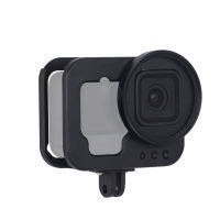 สำหรับ GoPro 11 10 9กล้องกรงอลูมิเนียมที่อยู่อาศัย M Ount B Racket ที่มีฝาครอบด้านข้างหลุมการกระทำกล้องป้องกันกรอบ Case888