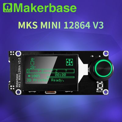 Makerbase MKS MINI12864 V3ใส่ SD Card ด้านข้าง LCD Smart Display 3D ชิ้นส่วนเครื่องพิมพ์ MKS SKR VORON Mini 12864
