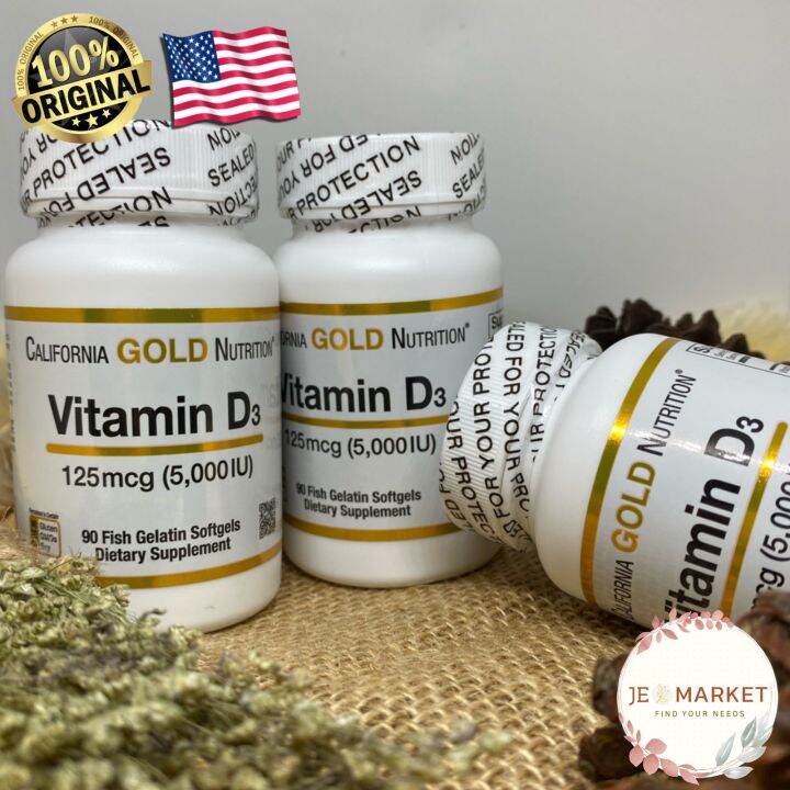 California Gold Nutrition Vitamin D3 5000IU - 90, 360 Softgels | Lazada ...