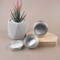 Household 1pc/2pc/3Pcs Steel Round Tin Cans 5g 10g 15g 30g 50g 100g  Screw Top Lid Storage Beard Lip Balm Oil Craem Empty Can 【hot】☸▩