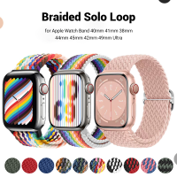 Gwenland Braided Solo Loop for Apple Watch Band 38 40 41mm 42 44 45 49mm Women Men Watch Strap for iWatch 8 7 6 5 4 SE Ultra Cases Cases