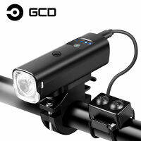 GCD ไฟหน้าจักรยานพาวเวอร์แบงค์ไฟฉายมือจับ USB ชาร์จไฟ MTB ถนนขี่จักรยานไฮไลท์