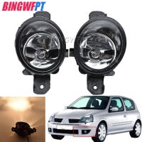 LED Fog Lamps Fog Light Car Front Bumper Fog Lamp DRL 12V Daytime Running FogLights For Renault Clio 2 II Hatchback Van 1998-04