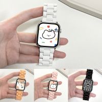 【CHUYANG SHOP】   สายเรซิ่นสีลูกกวาดสำหรับ iphone Watch 41Mm 45 38 42 44 40 Mm Macaron เปลี่ยนสายนาฬิกาข้อมือสายนาฬิกาสมาร์ทอุปกรณ์เสริม