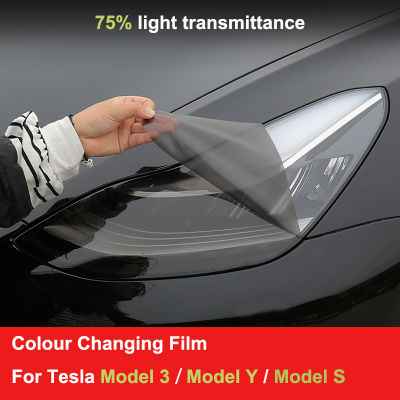 FNE ไฟท้ายไฟหน้ารถ2014-2023รุ่น Tesla รุ่น3ฟิล์ม TPU ส่งผ่านแสงสูงสติ๊กเกอร์ปกป้องไฟเปิดปิดอัตโนมัติ