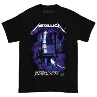 Hot sale Metallica Band T-Shirt Minnesota 85 Black Tee Official Merchandise T-Shirt - Adult T-Shirt - Mens T-Shirt  Adult clothes