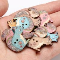 20Pcs/Lot 30mm Cute Squirrel Slice Wood Scrapbooking For Labels Home Embellishment Crafts DIY Handicraft Decoration