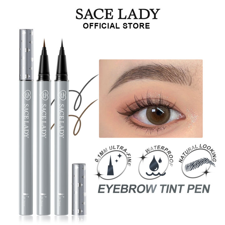 Sace Lady Waterproof Liquid Eyeliner Pen Ultra Fine Color Smoothing Long Lasting Light Brown 