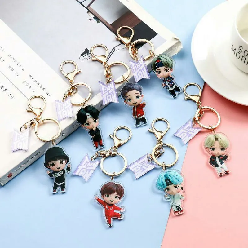 ☒☄ BTS Tiny Tan Cartoon Acrylic Figure Keychain 1 PCS JUNGKOOK JIMIN JIN RM  V SUGA J-HOPE Ready Stock | Lazada