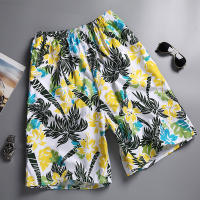 2023 New Original Beachwear Mens Large Quick Drying Loose Thin Five Cent Mens Shorts Sports Casual Floral Pants Popular Yellow Coconut Tree