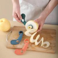 1PC คู่มือหมุนเครื่องตัดผัก Divider Curler มีดแตงกวามันฝรั่งแครอทผักมีดเกลียว Apple Kitchen Tools