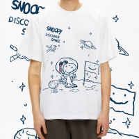 ขายดี!เสื้อยืดแขนสั้น พิมพ์ลายกราฟฟิติ Snoopy ทรงหลวม แฟชั่นฤดูร้อน สําหรับผู้หญิงS-5XL