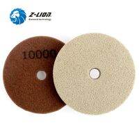 Z-LION 2PCS 5 Sponge Diamond Polishing Pad Wet Use Sanding Disc Concrete Granite Marble Cleaning Buffing Wheel Grit 300-10000