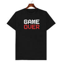 เสื้อยืด สีดำ GAME OVER คอกลม มีเก็บปลายทาง