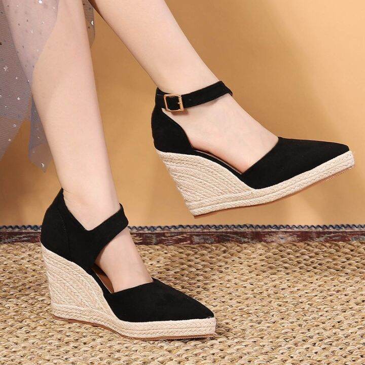 documentary-shoes-thick-spring-point-slope-bottom-hollow-high-heeled-shoes-straw-rope-soles