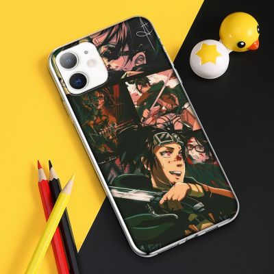 Transparent Case For iPhone X XS 12 Pro Max MZD26 Attack on Titan Anime